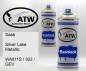 Preview: Saab, Silver Lake Metallic, WA811S / 322 / GEV: 400ml Sprühdose + 400ml Klarlack - Set, von ATW Autoteile West.